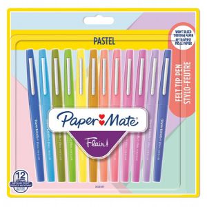 Pisaki PaperMate Flair Pastel, 12kol